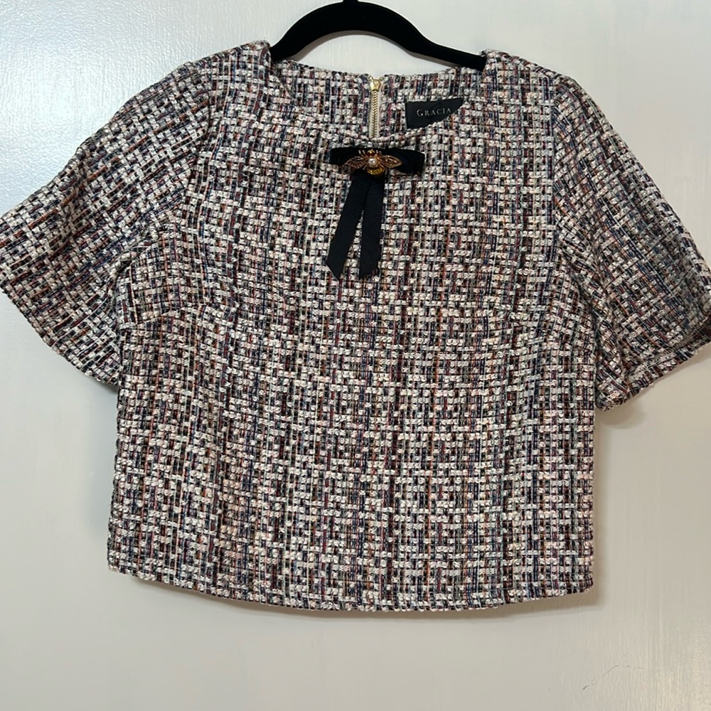 New with tags! Tweed blouse